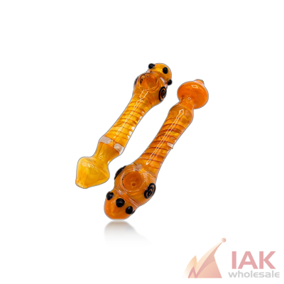 8.5IN Gold Fumed Twisted Art Steam Roller Hand Pipe SRHAN0016