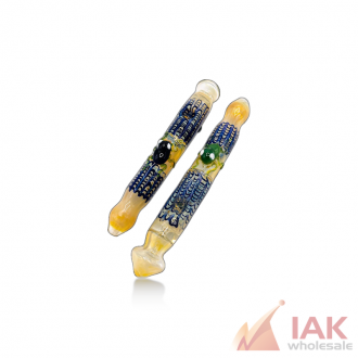 8.5in Frog & Net Silver Fumed Steam Roller Hand Pipe Srhan0015
