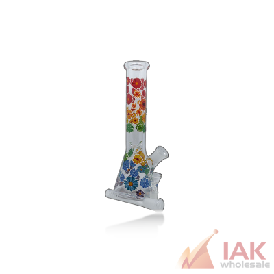 10IN Flower Decal Beaker Water Pipe With 14M Bowl FTWAT0616