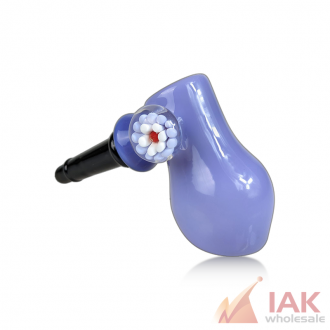 7in Dual Color 3d Flower Hammer Bubbler Hand Pipe Fthan0315