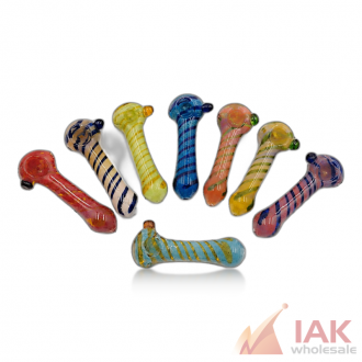 5in Swirl Frit & Fumed Art Hand Pipe Hshan0005
