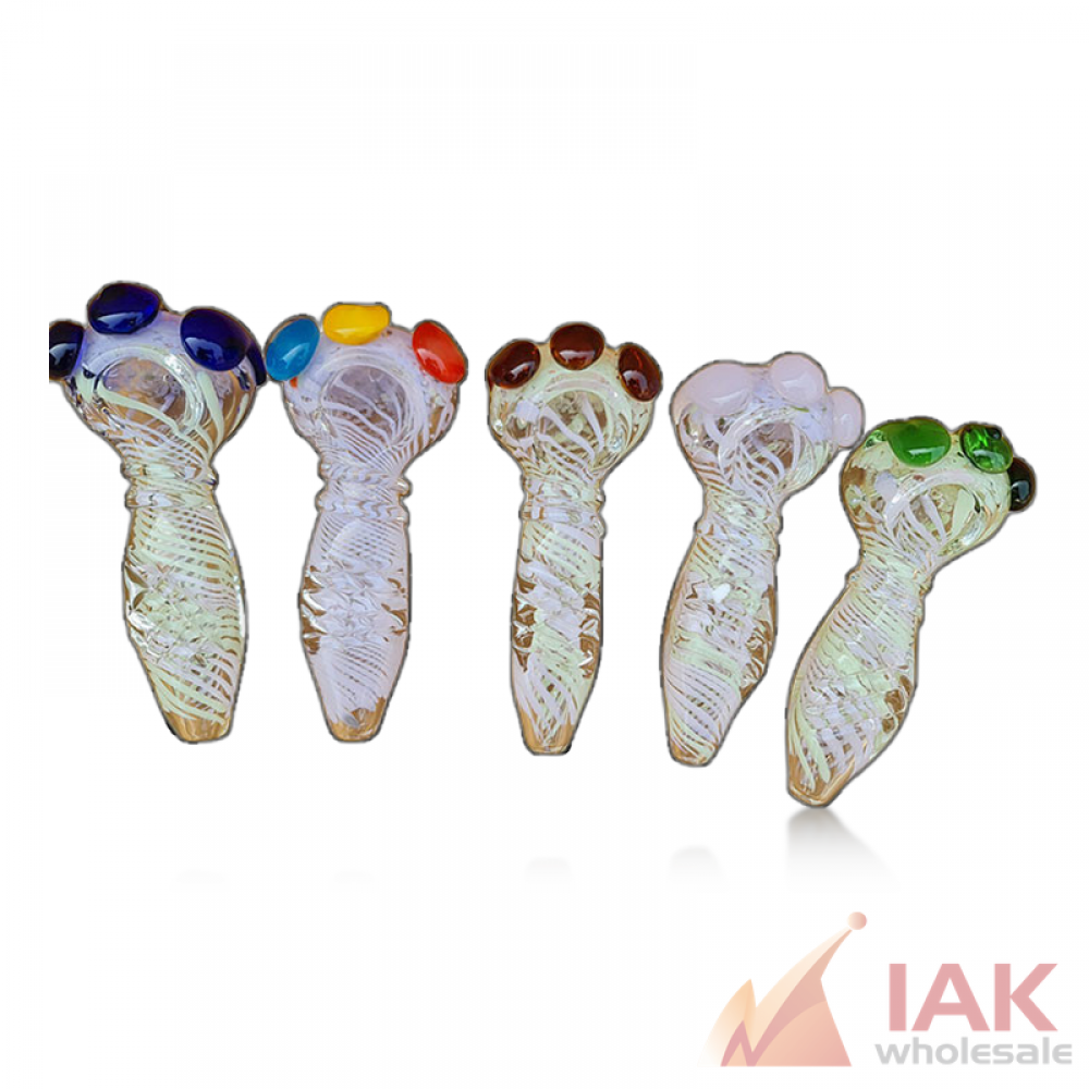 4IN Slime Art Marble Head Spoon Hand Pipe SKHAN0009