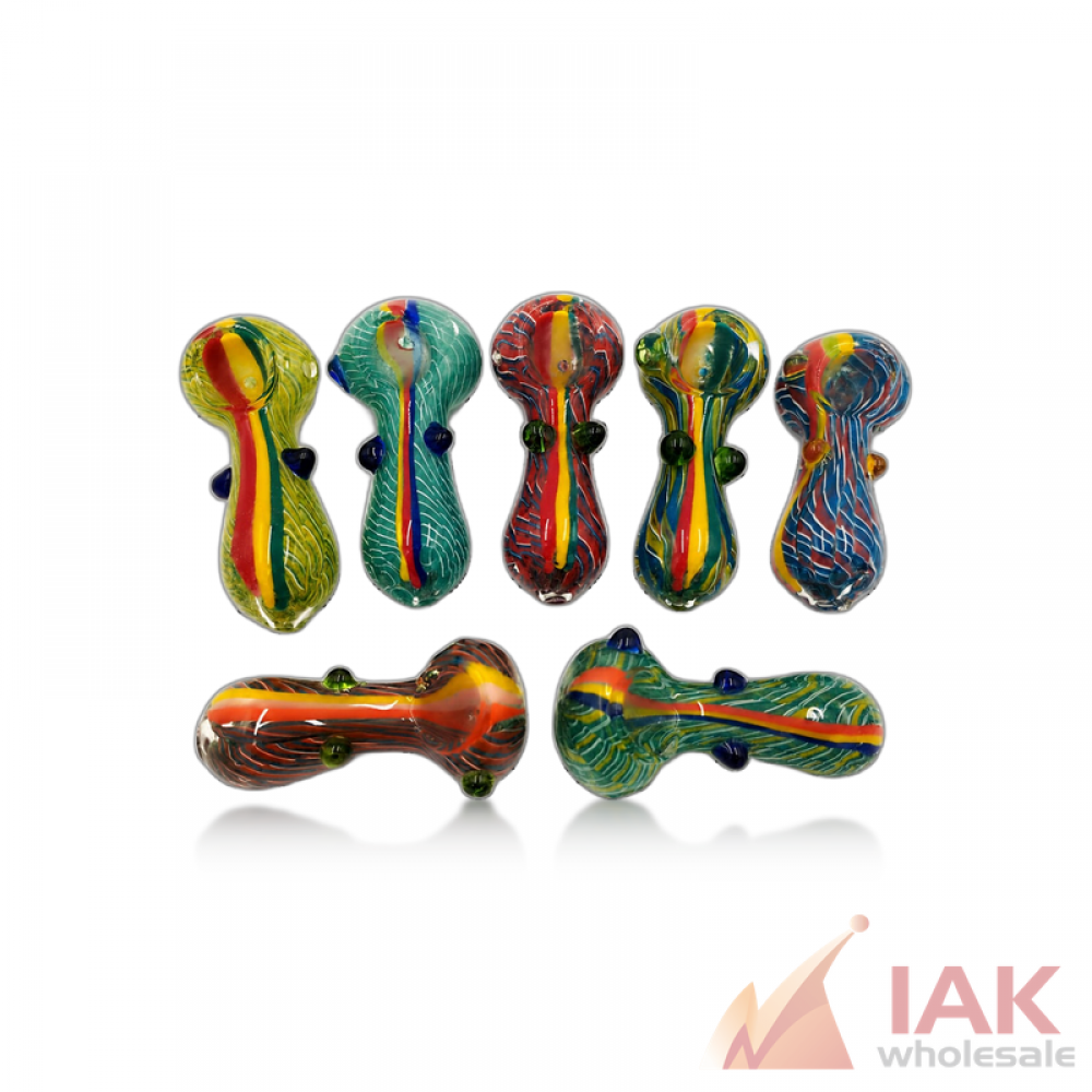 3IN Rasta Art Dot Work Hand Pipe HSHAN0002