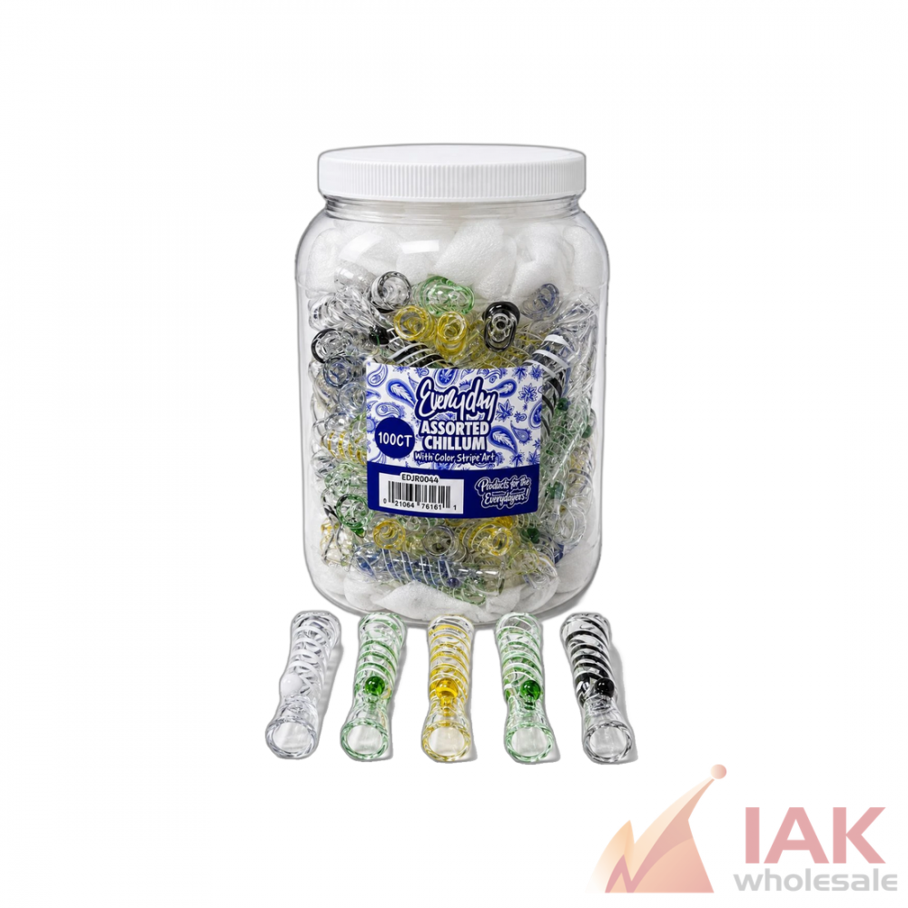 Everyday Stripe Art Chillum Hand Pipe 100CT