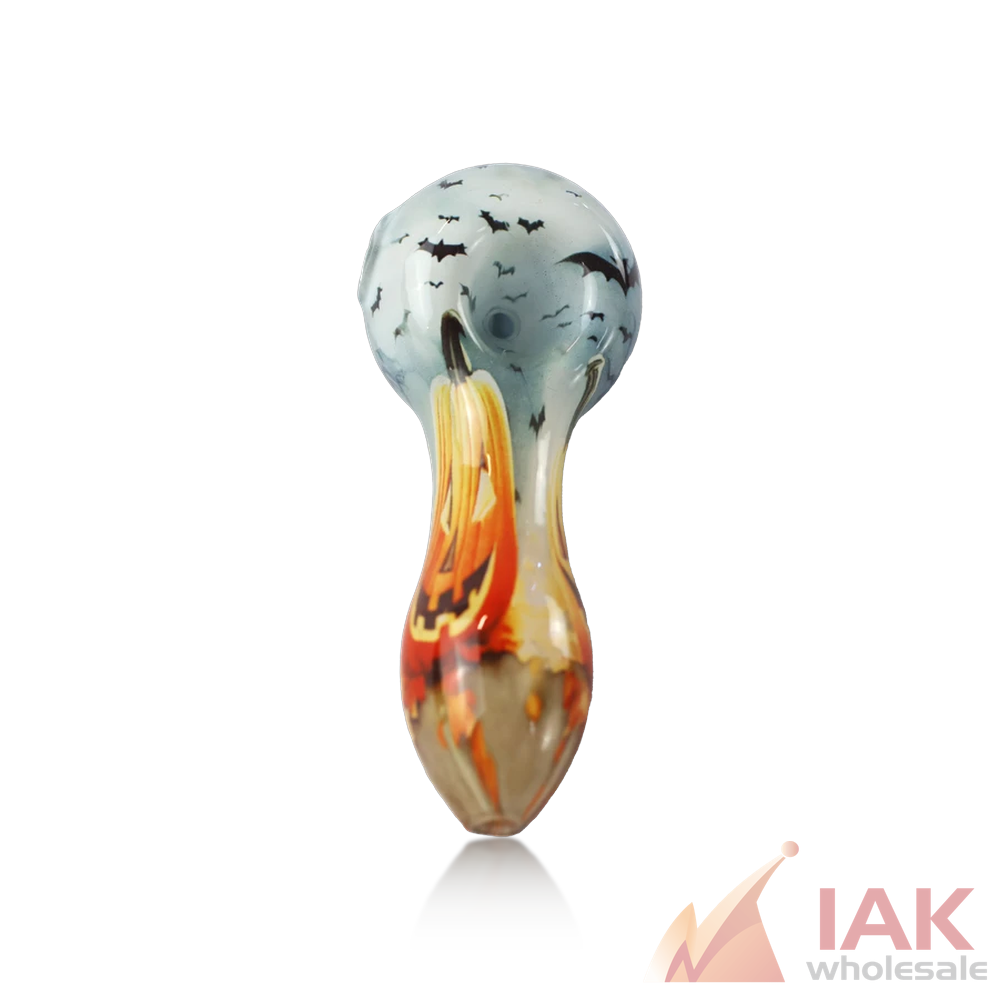 4IN Halloween Inner Decal Spoon Hand Pipe