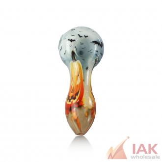 4in Halloween Inner Decal Spoon Hand Pipe