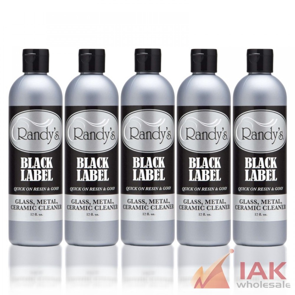 Randy’s Black Label 12 oz Cleaner 12ct – Glass & Accessory Cleaning Solution