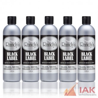 Randy’s Black Label 12 Oz Cleaner 12ct – Glass & Accessory Cleaning Solution