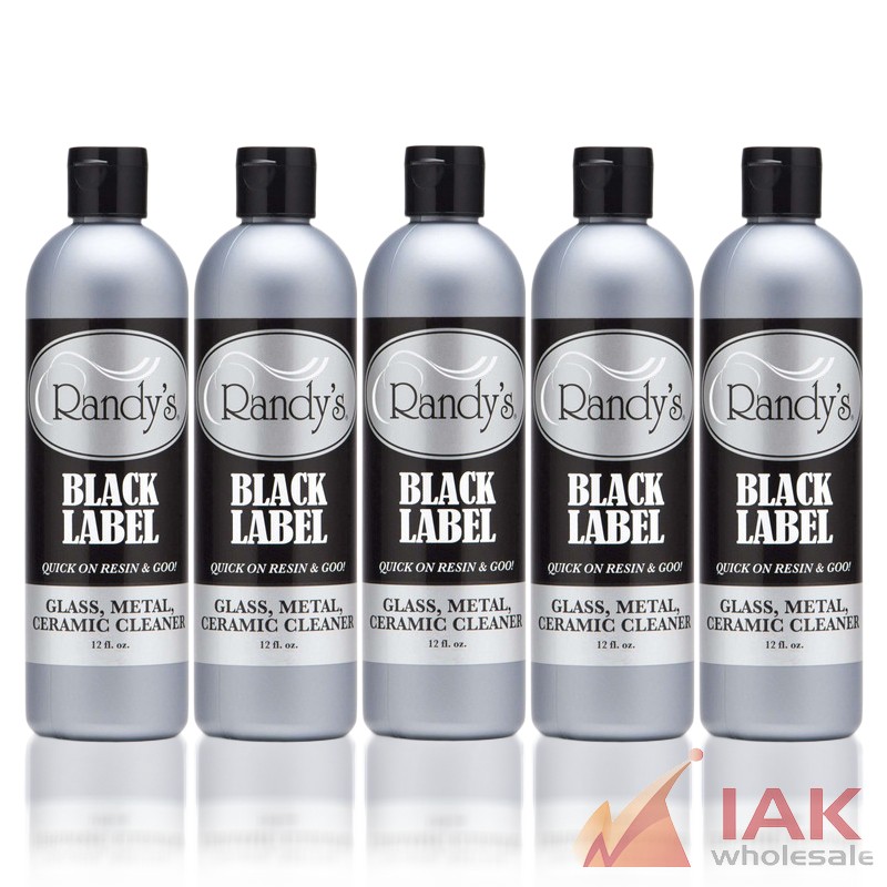 Randy’s Black Label 12 oz Cleaner 12ct – Glass & Accessory Cleaning Solution