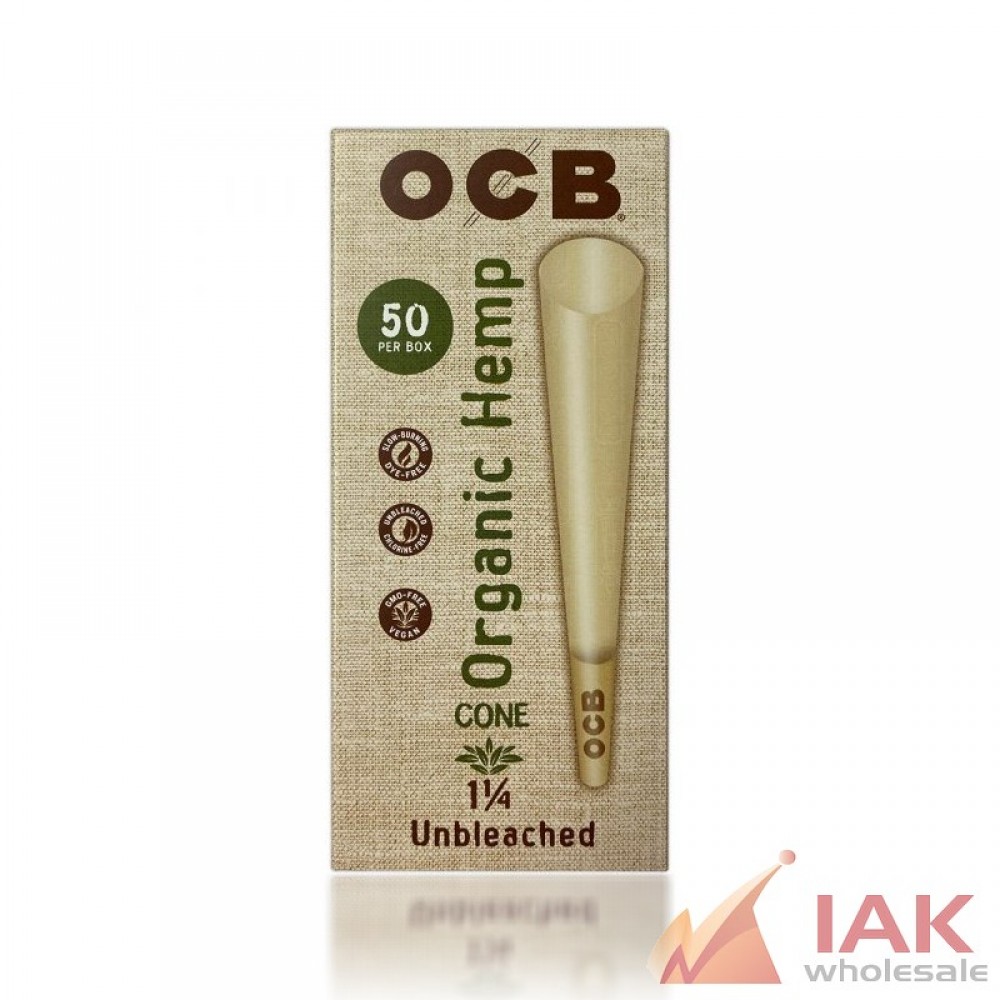 *OCB - ORGANIC HEMP CONE UNBLEACHED 1 1/4 50CT*
