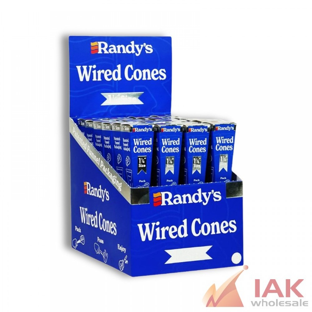 *RANDY'S - 1 1/4 WIRED CONES 3PK 24CT*