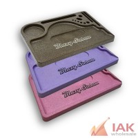 *BLAZY SUSAN - HEMP PLASTIC ROLLING TRAY*