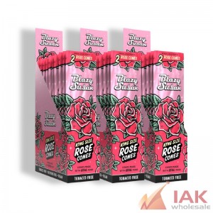 *BLAZY SUSAN - ROSE PETAL KING SIZE CONE 2PK 10CT*