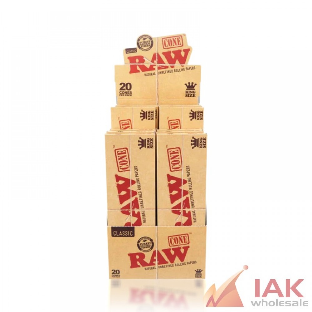 *RAW - CLASSIC CONES KING SIZE 20PK 12CT*