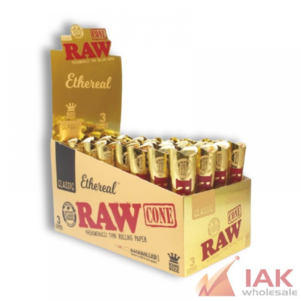 *RAW - ETHEREAL CONES KING SIZE 3PK 32CT*
