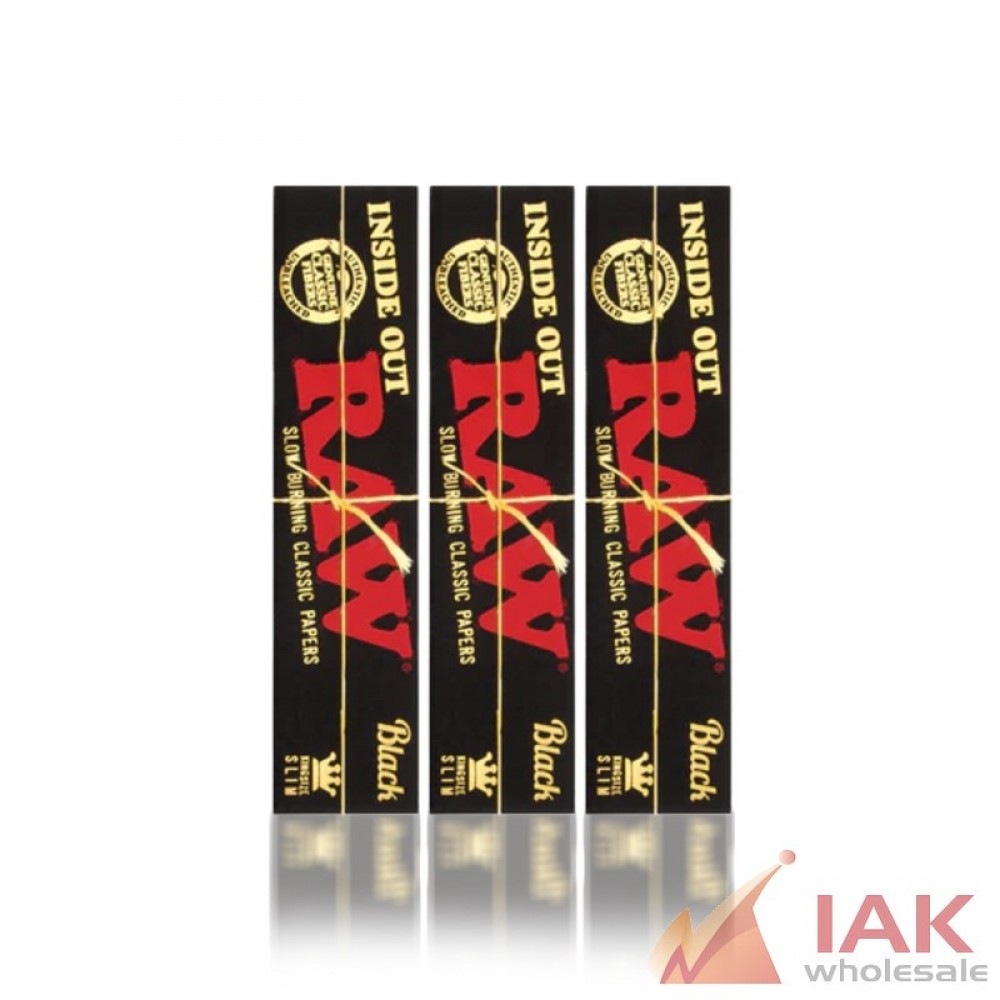 *RAW - BLACK INSIDE OUT KING SLIM PAPERS 50CT*