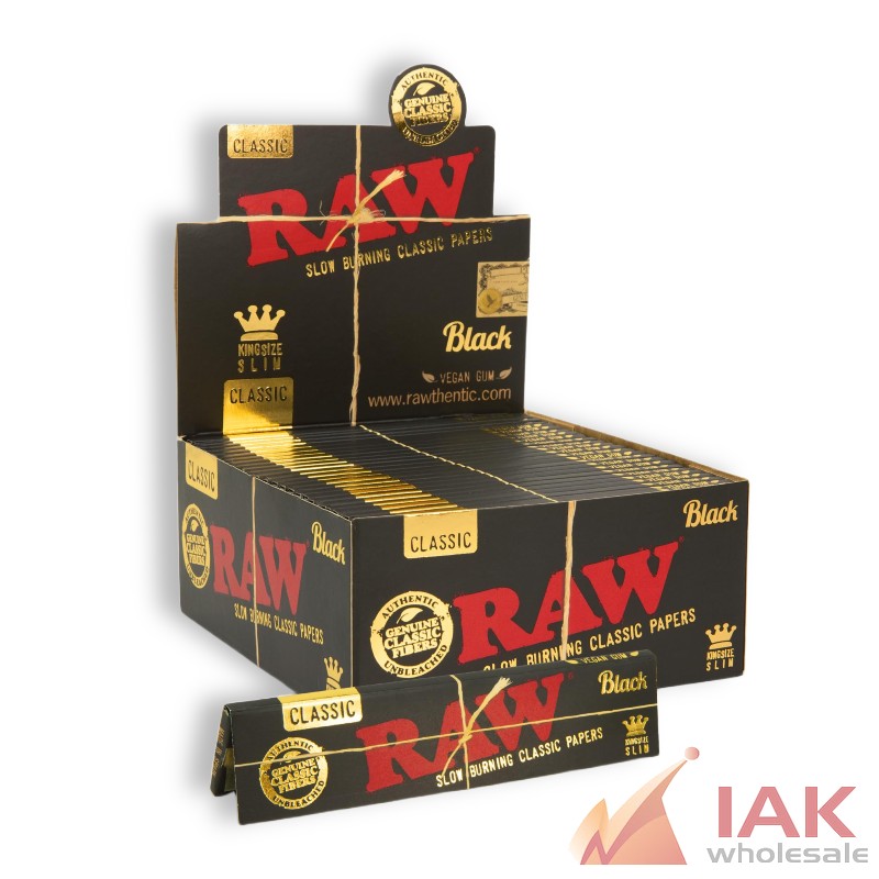 *RAW - BLACK INSIDE OUT KING SLIM PAPERS 50CT*