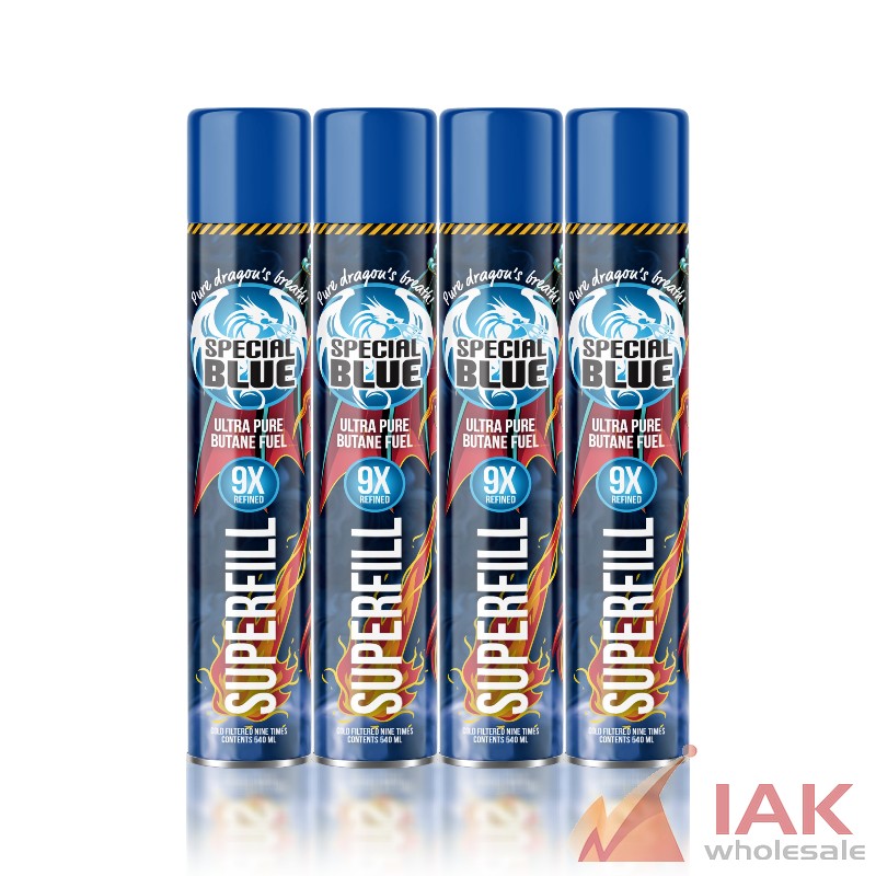 *SPECIAL BLUE SUPERFILL BUTANE 9X 540ML 12CT*