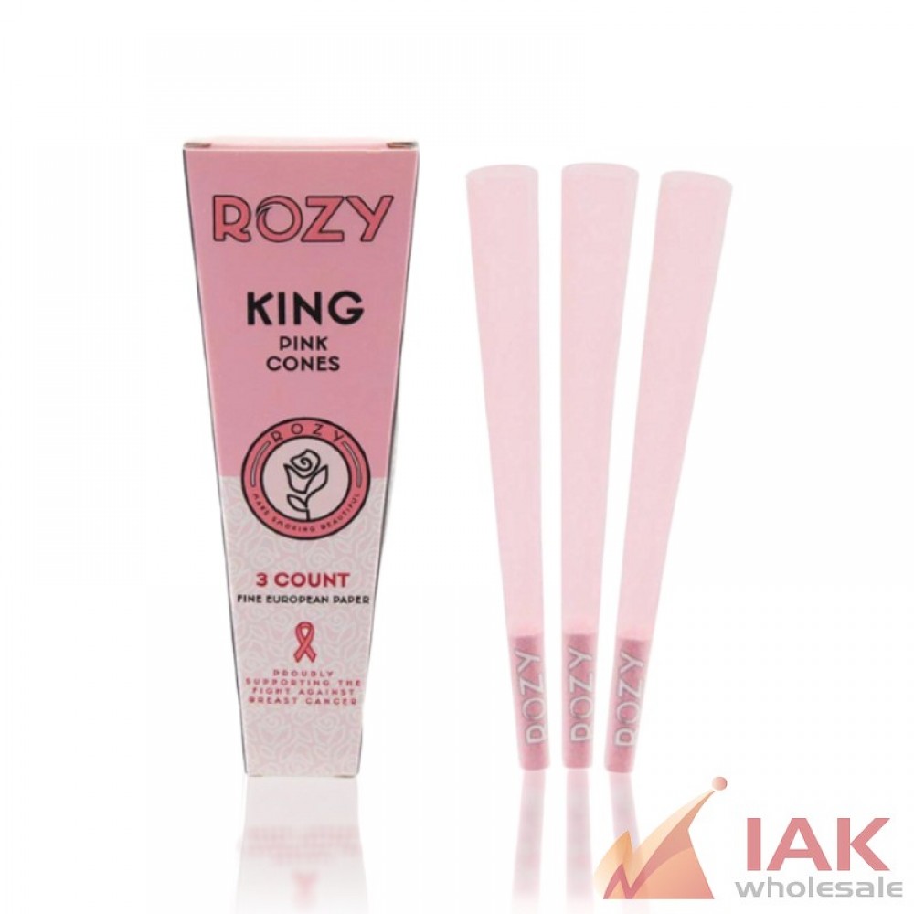 *ROZY - PINK KING SIZE CONE 3PK 24CT*