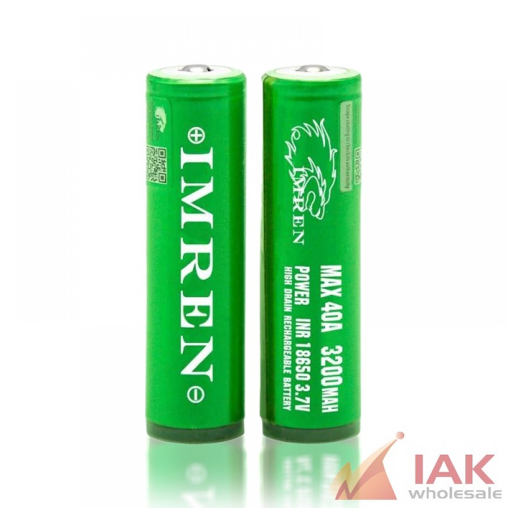 *IMREN - 18650 3200MAH 40A GREEN 2CT*
