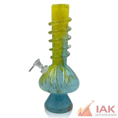 *12" MUSHROOM SOFT GLASS WATER PIPE (L3702G)*