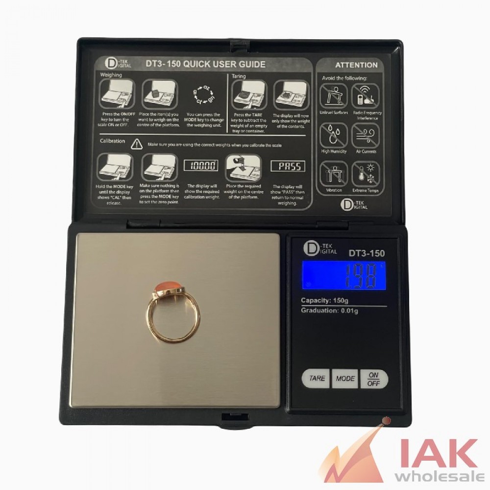 *D-TEK DIGITAL SCALE 150G X 0.01G (DT3-150)*