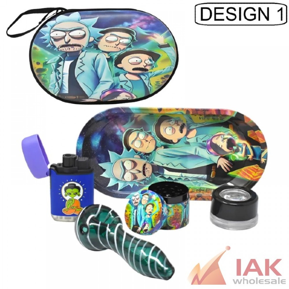 *GLASS PIPE + LIGHTER SMOKING SET (OVAL EVA BAG)*