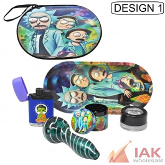 *glass Pipe + Lighter Smoking Set (oval Eva Bag)*
