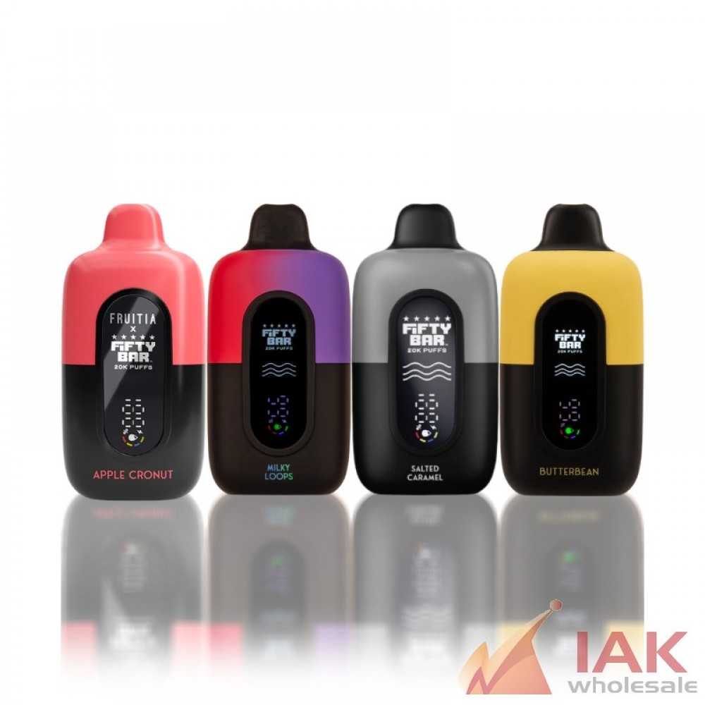Fifty Bar 20K Disposable Vape 80ML 5CT Display – Premium Rechargeable Disposable