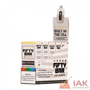Fifty Bar 20K Disposable Vape 80ML 5CT Display – Premium Rechargeable Disposable