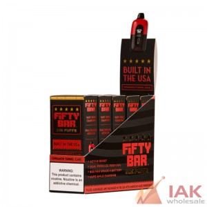 Fifty Bar 20K Disposable Vape 80ML 5CT Display – Premium Rechargeable Disposable