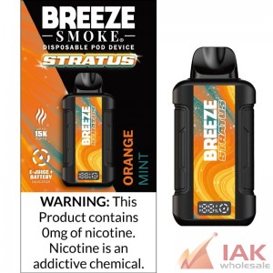 Breeze Stratus 15K Zero Nicotine Disposable Vape 100ML 5CT Display
