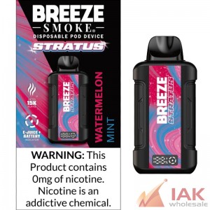 Breeze Stratus 15K Zero Nicotine Disposable Vape 100ML 5CT Display