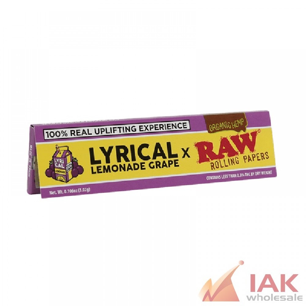 *RAW X LYRICAL LEMONADE - GRAPE KING SIZE WIDE PAPERS 50CT*