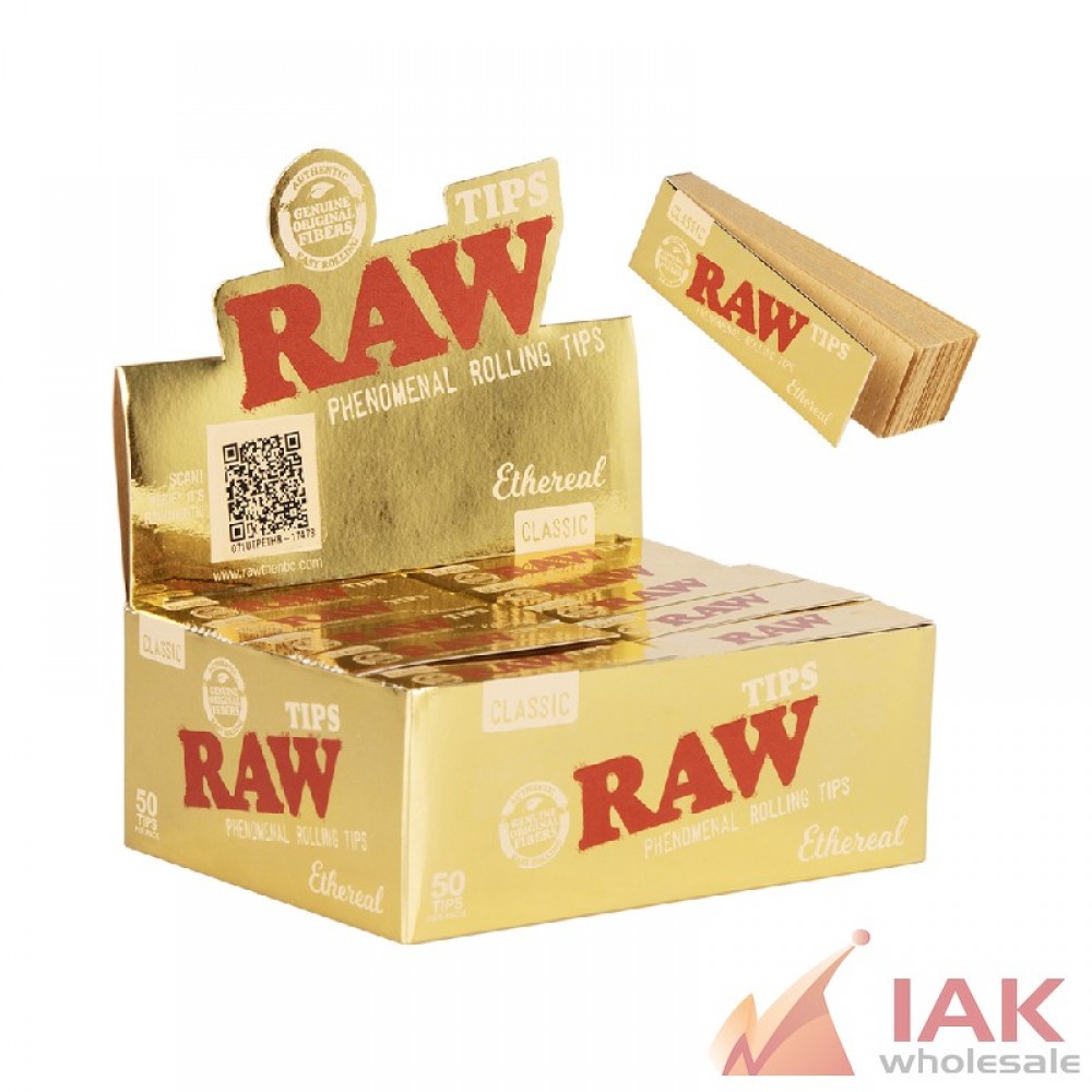 *RAW - ETHEREAL PRE-ROLLED TIPS 50PK 20CT*