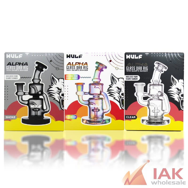Wulf Glass 14MM Dab Rig w/ Banger – Alpha, Revo, Shift, Torq, Atom & Tyde Styles