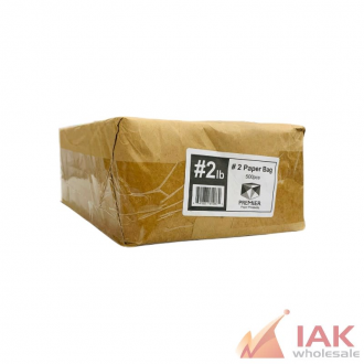 Premier Plastic Brown Paper Bag 2 Lb 500 Count