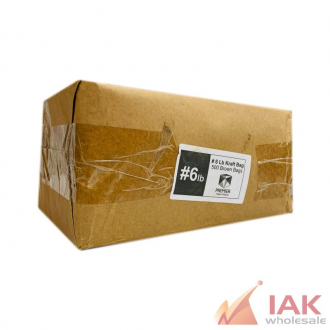 Premier Plastic Brown Paper Bag 6 Lb 500 Count