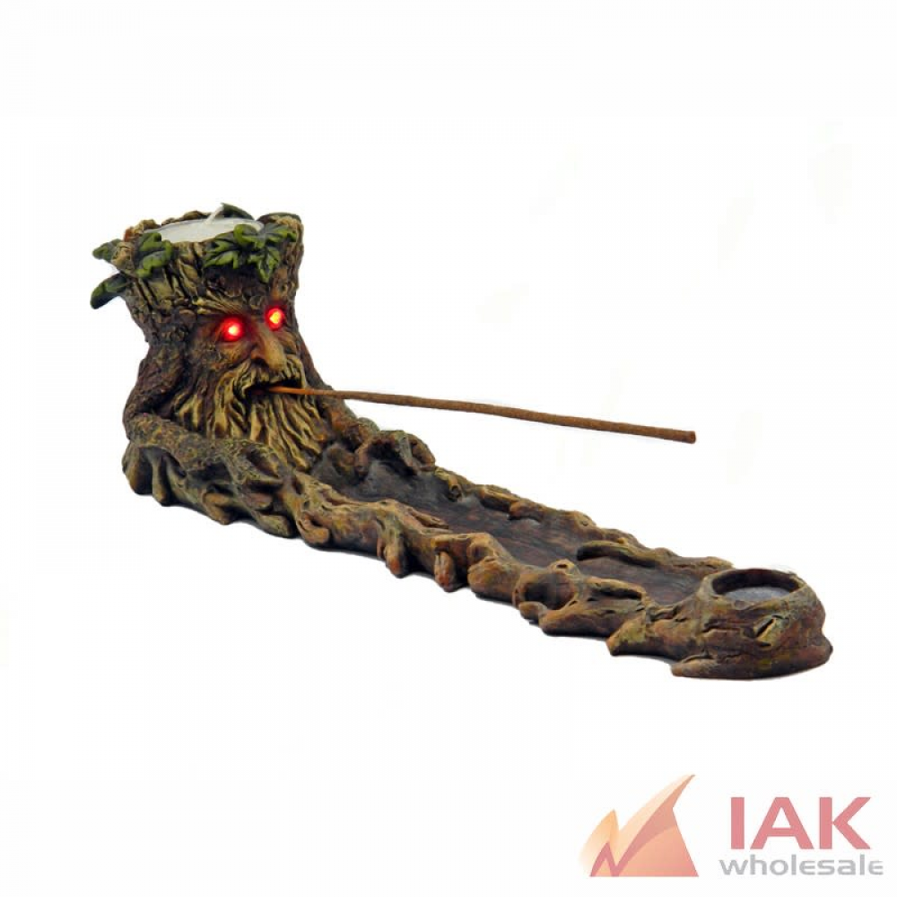 *GREEN MAN INCENSE BURNER WITH LED EYES* 2121