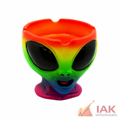 *MULTI COLORED ALIEN HEAD ASHTRAY* 3033