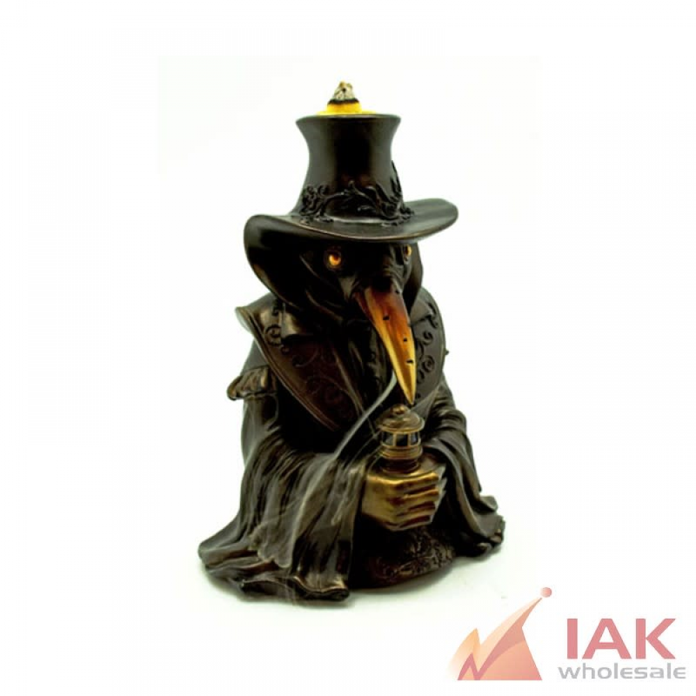 *PLAGUE DOCTOR BACK FLOW INCENSE BURNER* 3373