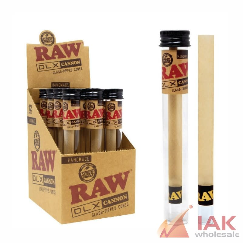 *RAW - DLX  GLASS TIP KING SIZE CANNON 12CT*