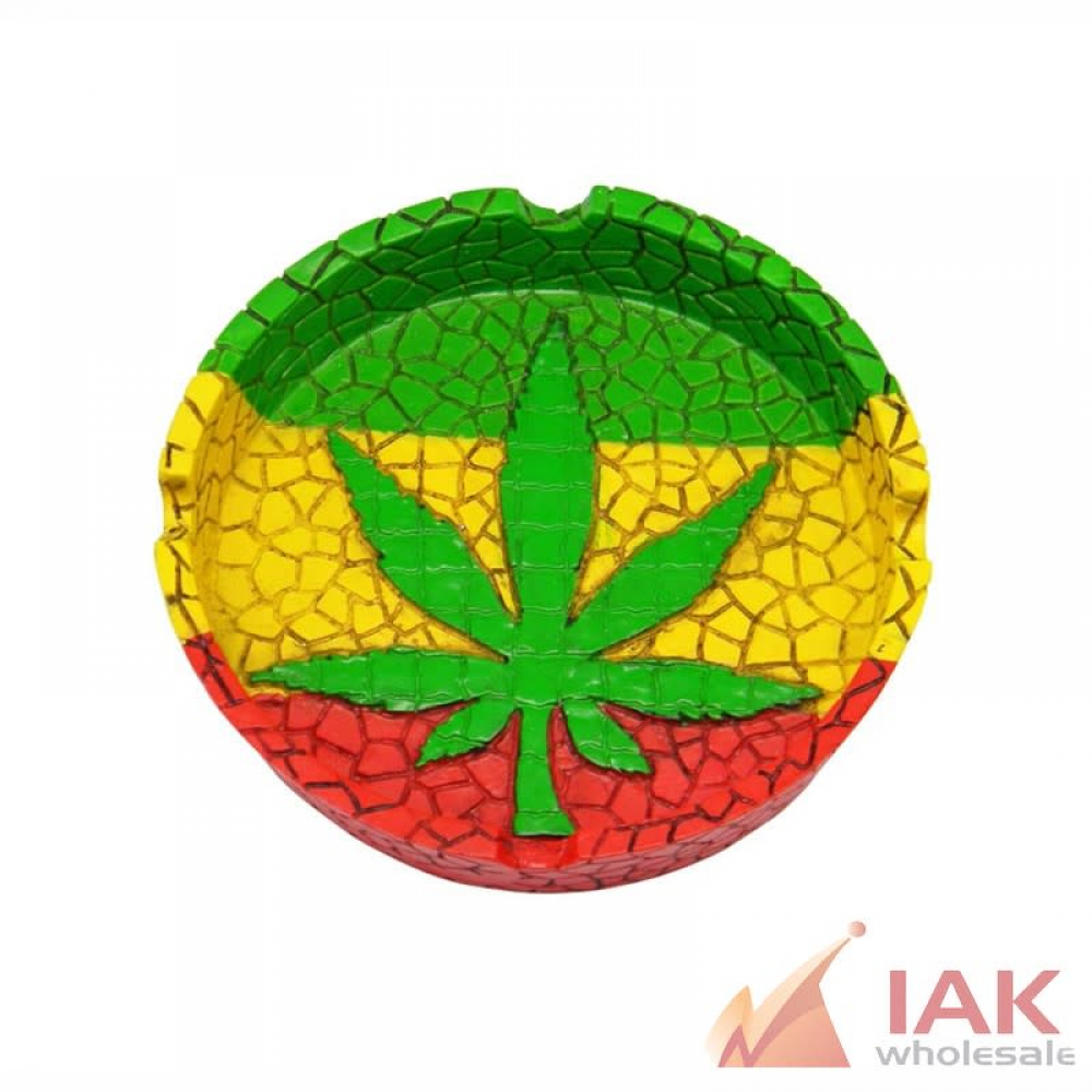 *MULTI COLORED LEAF ASHTRAY* 2268