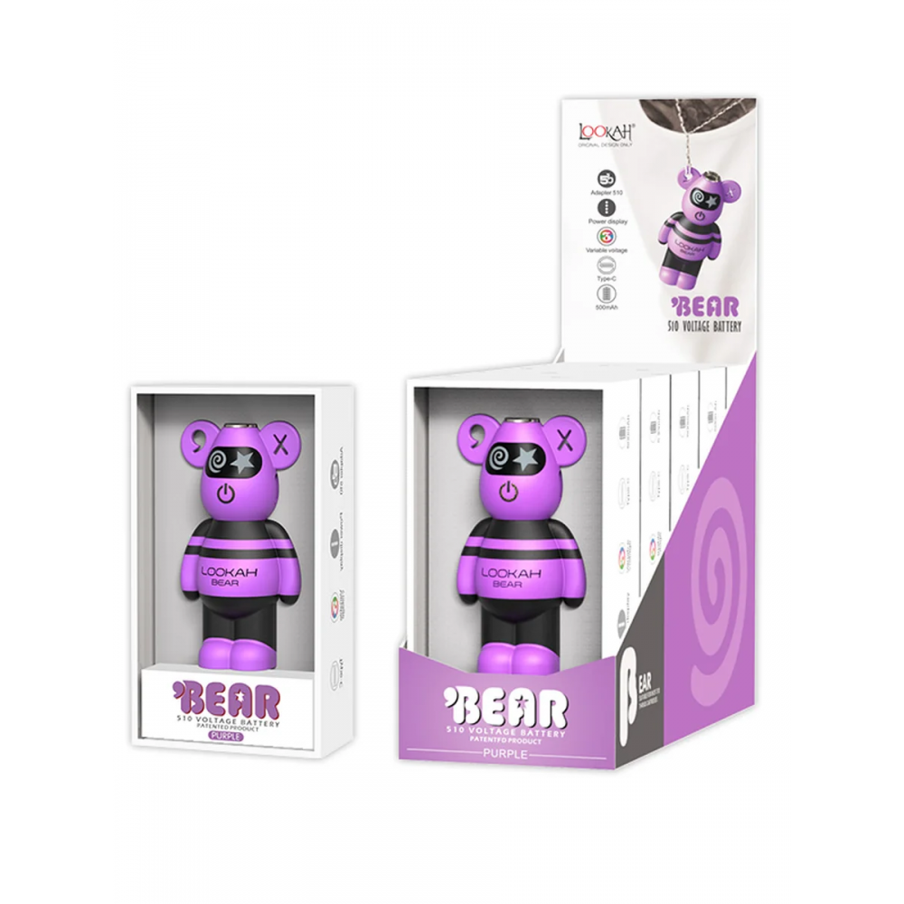 Lookah Bear 510 Battery 5CT Display – Cute Variable Voltage Cartridge Device