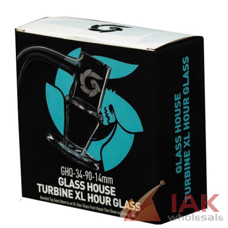 *GLASS HOUSE - TURBINE XL HOUR GLASS BANGER KIT 90 DEGREE 14MM (GHQ-34-90-14)*