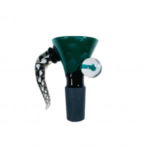 *14M GLASS BOWL SOLID COLOR W/ HORN & MUSHROOM C4*