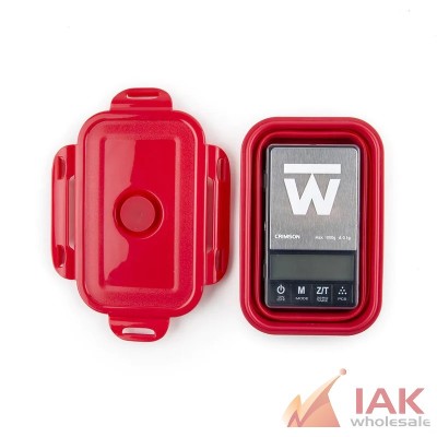 *TRUWEIGH - CRIMSON SCALE COLLAPSIBLE BOWL 1000G X 0.1G BOWL* BLACK / RED