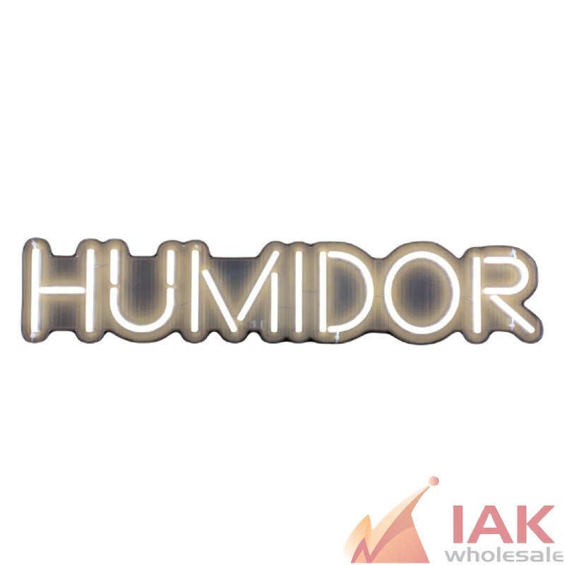 "HUMIDOR" LED SIGN SIZE:90CMX14CM WITH 8MM PS BOARD, LED TUBE IS: 8MM