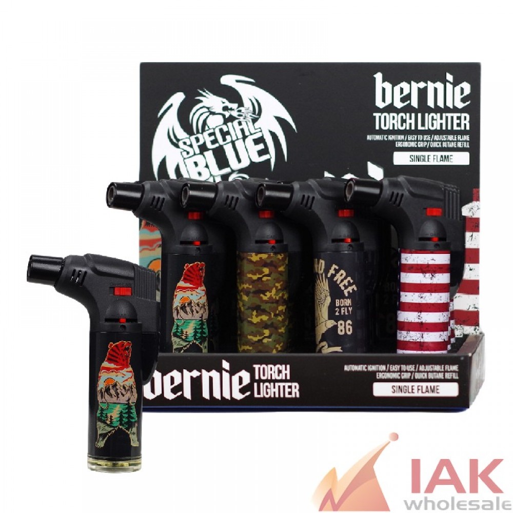 *SPECIAL BLUE - BERNIE WILD & FREE TORCH LIGHTER 12CT*