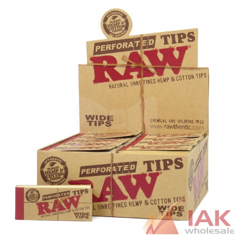 *RAW - PERFORATED WIDE TIPS 50CT*